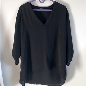 Express xl black blouse.